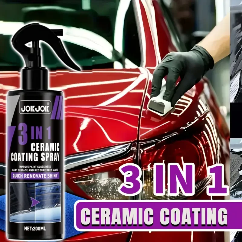 Car Wax Ceramic Coating - Спрей-покрытие для автомобиля 3-в-1: керамическое, жидкое,