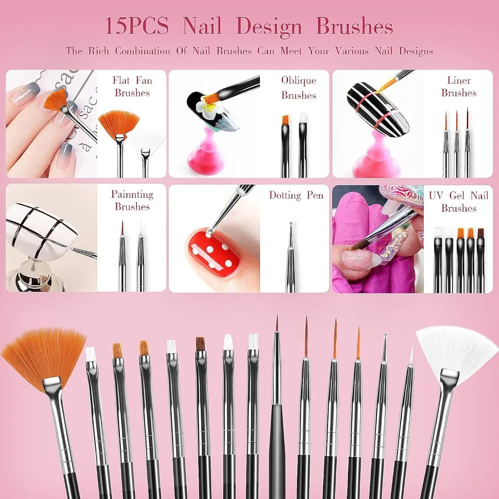 Набор из 32 кистей для нейл-ар – обзор и цена Detailing Brush Set