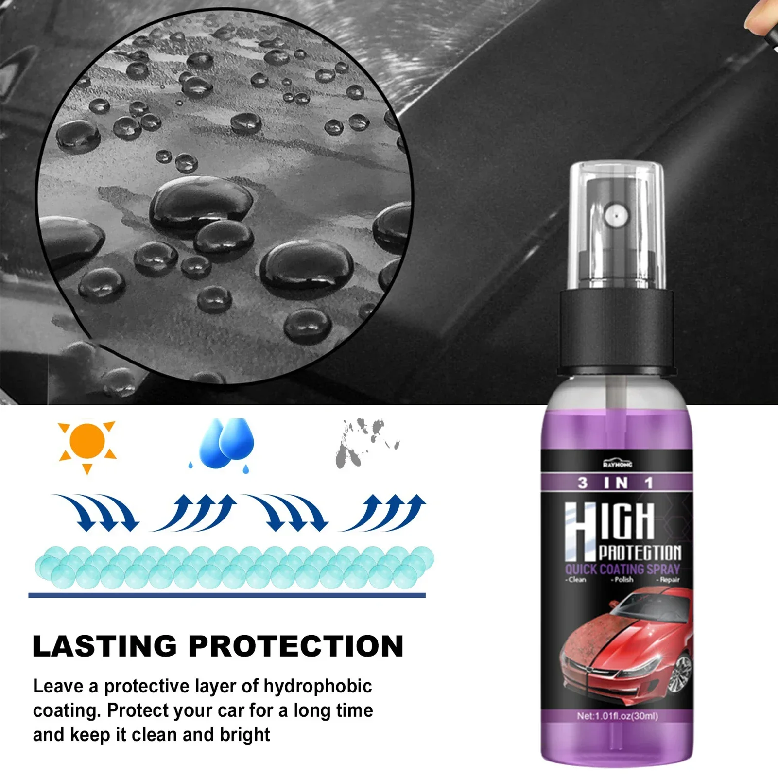 Спрей-покрытие для автомобиля  – обзор и цена Car Wax Ceramic Coating
